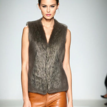 Vintage Faux Fur Vest Gilet