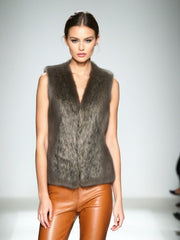 Vintage Faux Fur Vest Gilet