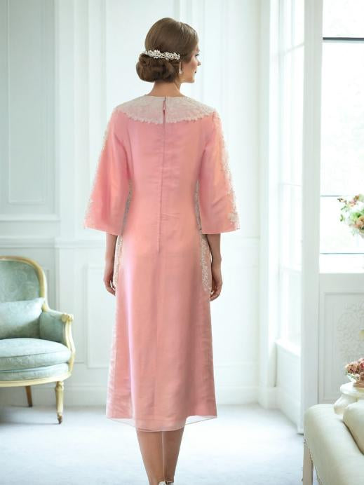 60s Vintage Pink Bridesmaid Dress Wedding Gown Formal