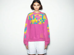 Retro Crewneck Pink Graphic Sweatshirt