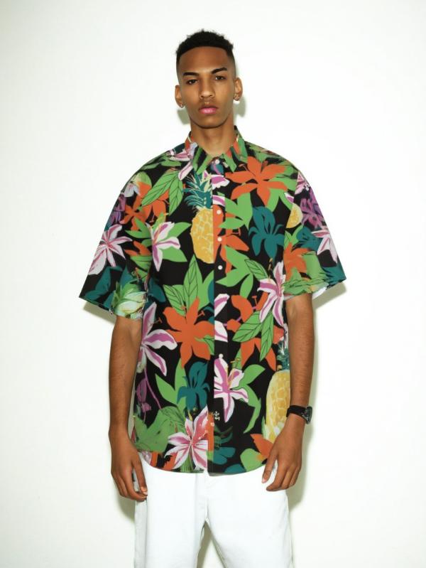 Retro Unisex Hawaiian Short Sleeve Shirt