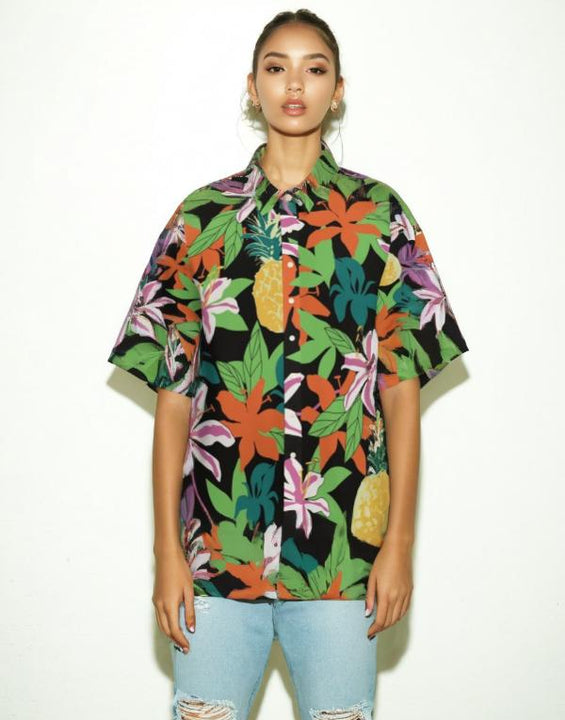 Retro Unisex Hawaiian Short Sleeve Shirt