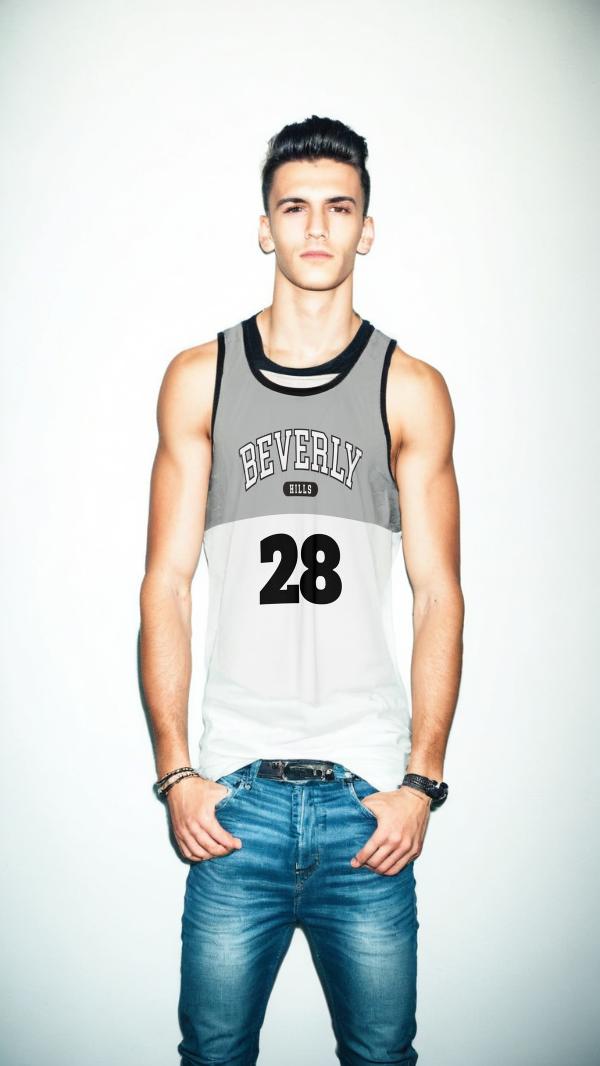 Mens Graphic USA Tank Top Vest