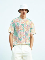 Men Hawaiian Slim Fit Polo Shirt