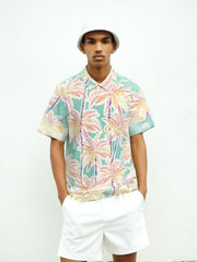 Men Hawaiian Slim Fit Polo Shirt