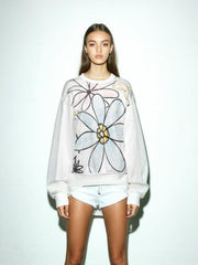 Floral Crewneck Relaxed Sweatshirt