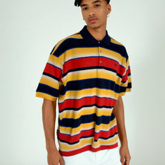 90s Fila Striped Polo Shirt