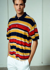 90s Fila Striped Polo Shirt