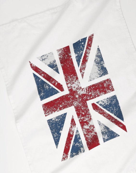 Union Jack Printed Tea Towel Organic Cotton