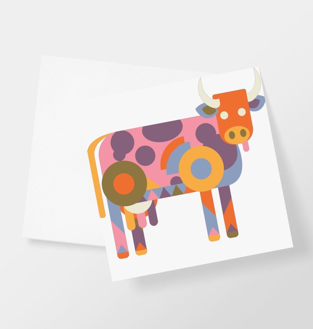 The Funky Cow Greetings Card