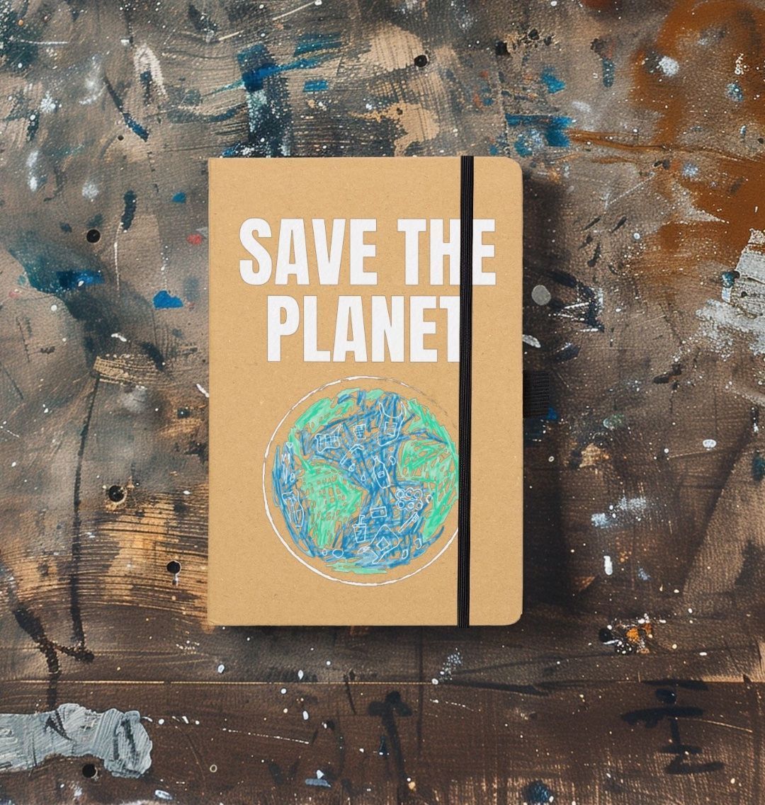 Save The Planet Kraft Notebook