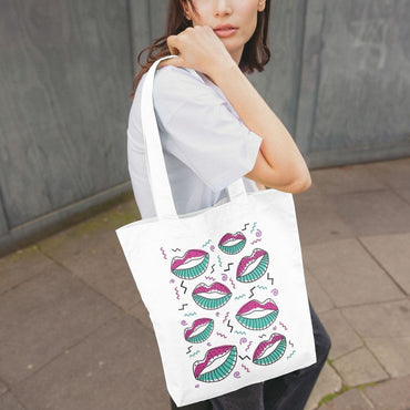 80s Retro Organic Cotton Tote Bag