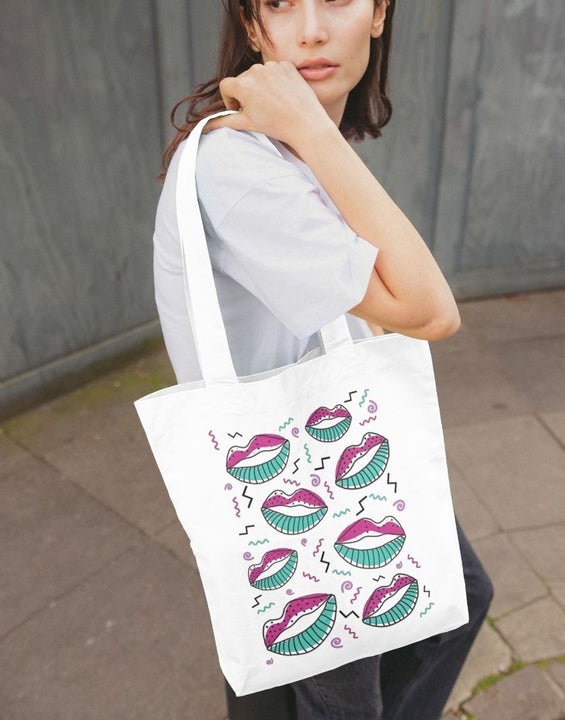 80s Retro Organic Cotton Tote Bag