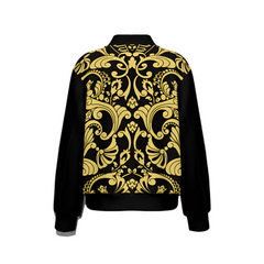 Graphic Bomber Jacket Black Gold