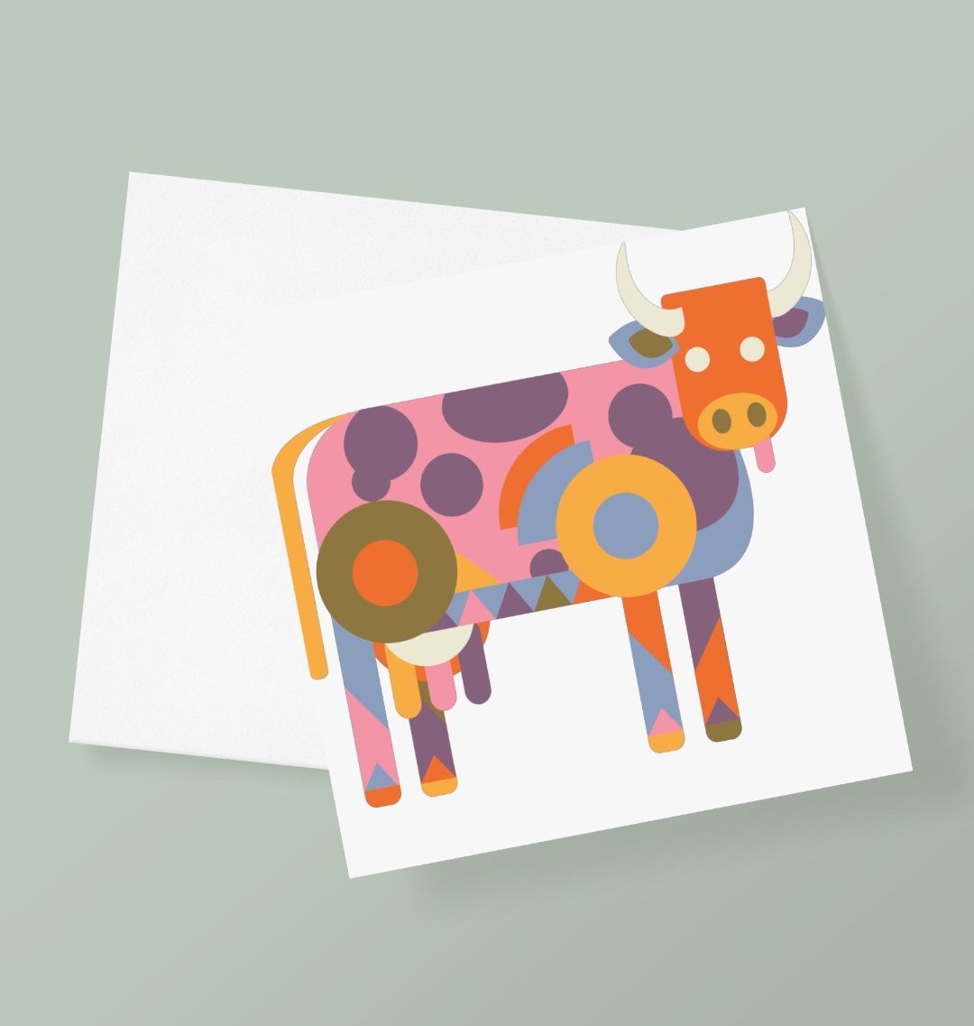 The Funky Cow Greetings Card