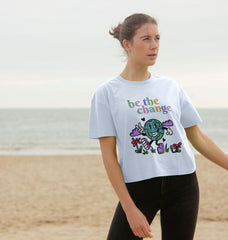 Organic Cotton Graphic T Shirt Be The Change