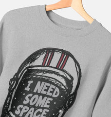 Streetwear Crewneck Graphic Sweatshirt I Need Some Space