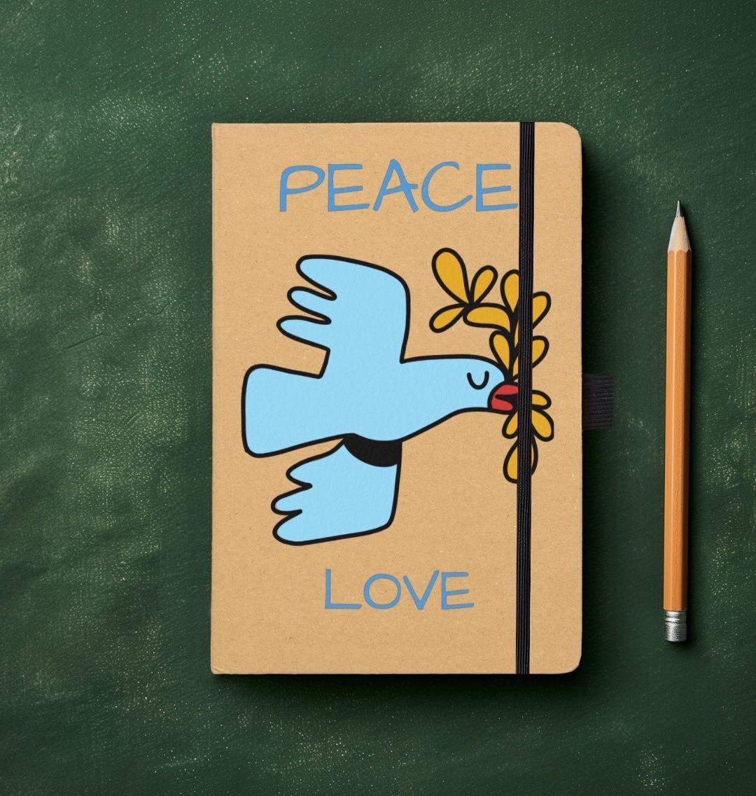 Peace Love Kraft Notebook