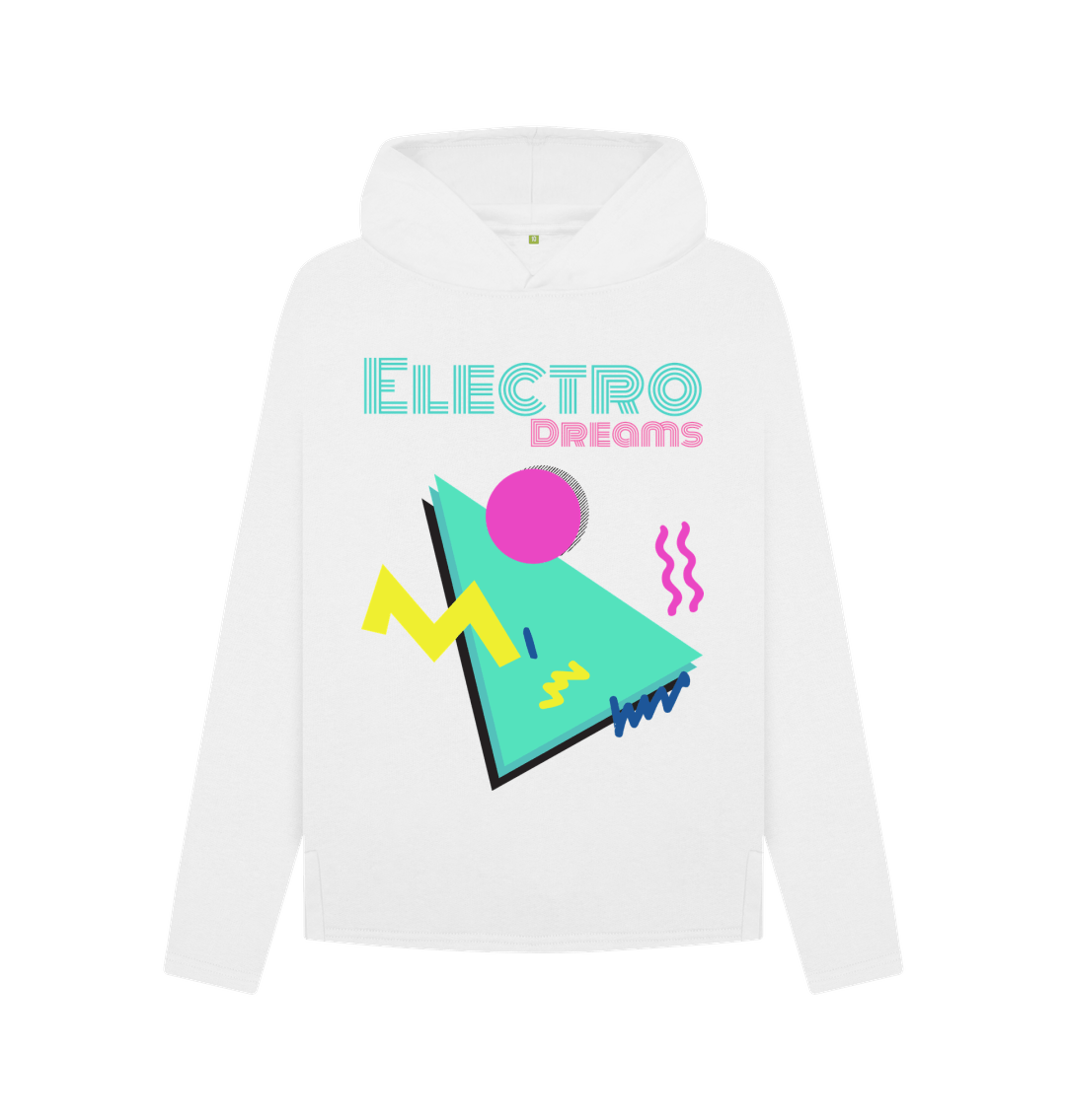 80s Retro Electro Dreams Hoodie White