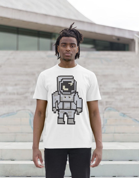 Retro Space Astronaut Graphic Organic Cotton T-Shirt