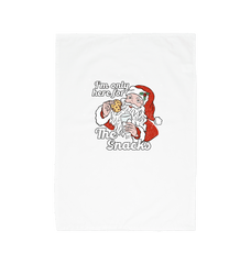 Funny Father Christmas Organic Tea Towel White One Size