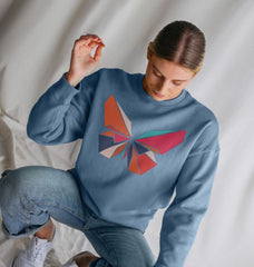 80s Retro Butterfly Sweatshirt Organic Cotton