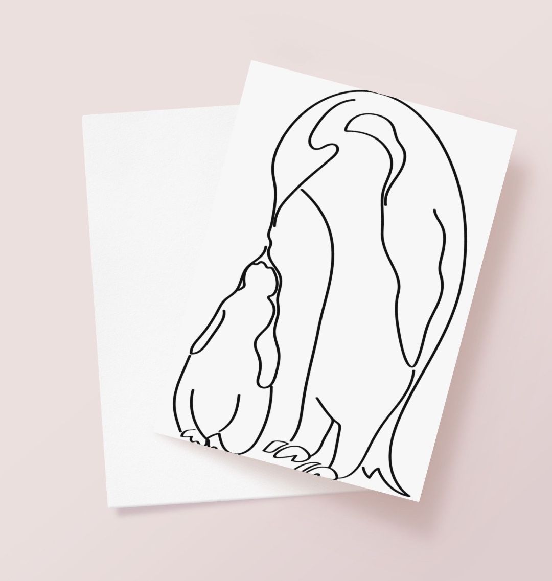 The Penguin Family Greetings Card