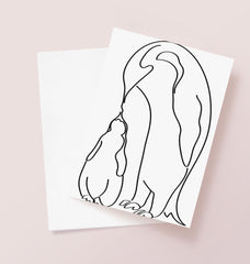 The Penguin Family Greetings Card