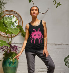 80s Retro Gamer Organic Cotton Sleeveless T Shirt