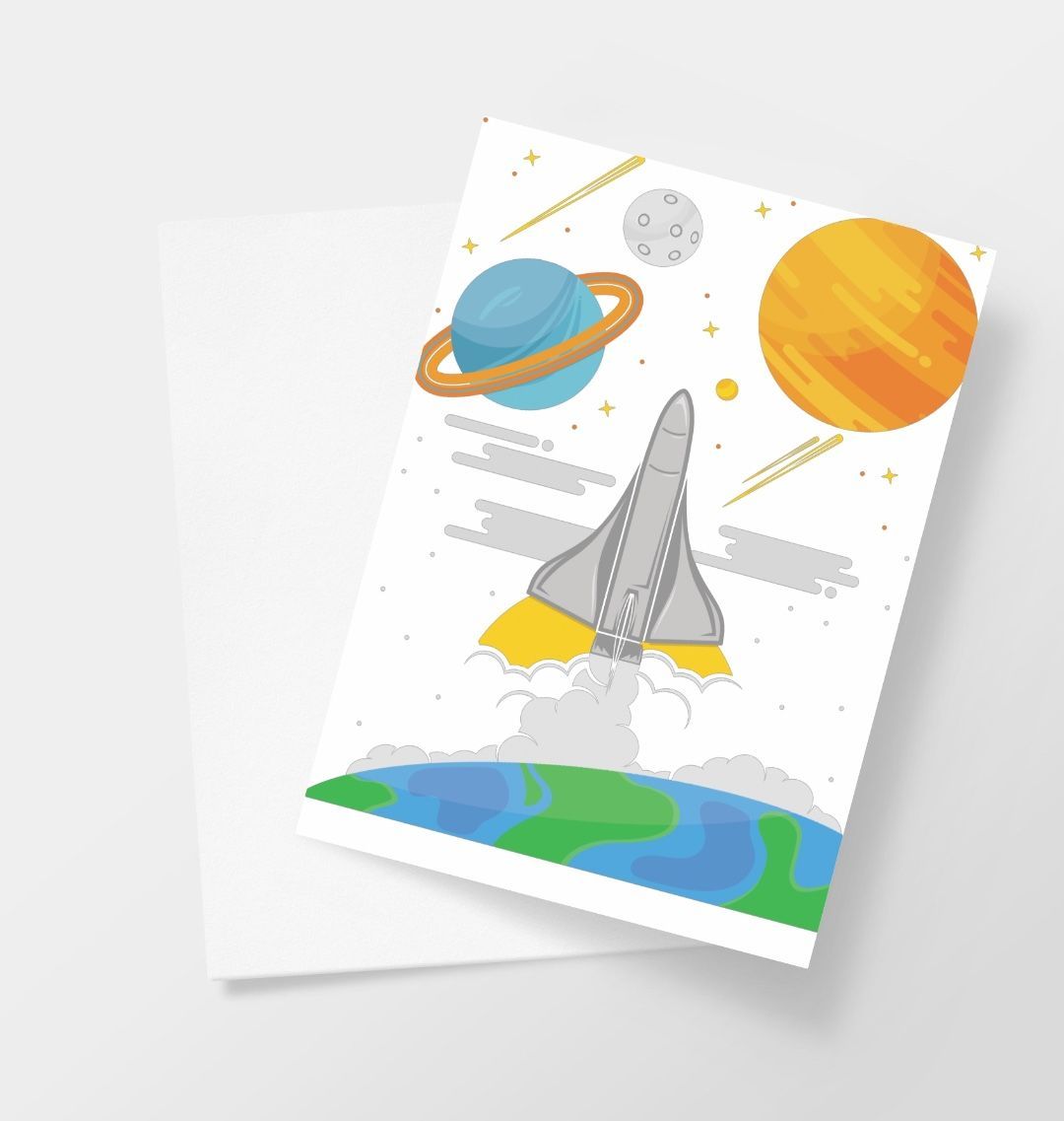 In Space Greetings Card