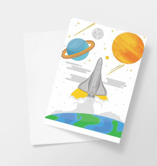 In Space Greetings Card