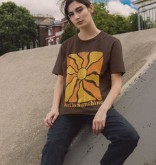 70s Retro Graphic Organic Summer T Shirt