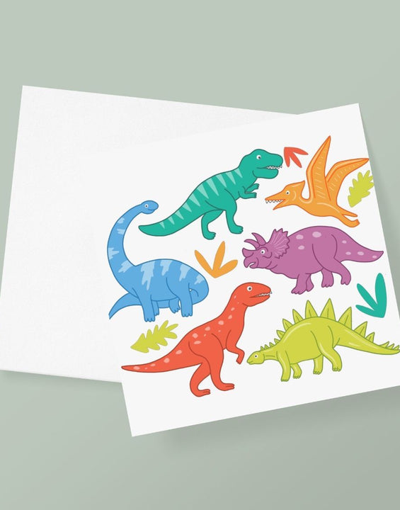 Types Of Dinosaurs Greetings Card