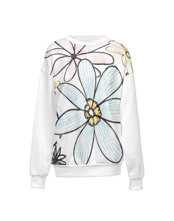 Floral Crewneck Relaxed Sweatshirt