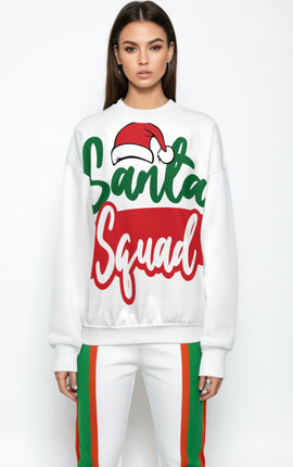 Christmas Santa Graphic Sweatshirt Recycled