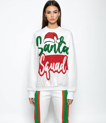 Christmas Santa Graphic Sweatshirt Recycled