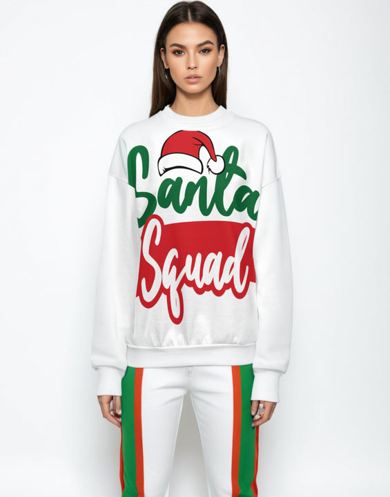 Christmas Santa Graphic Sweatshirt Recycled