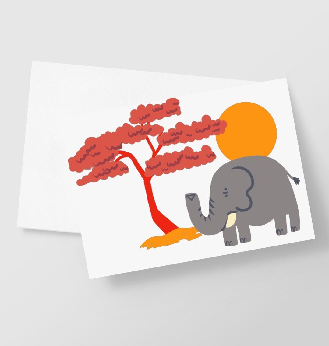 Elephant Greetings Card