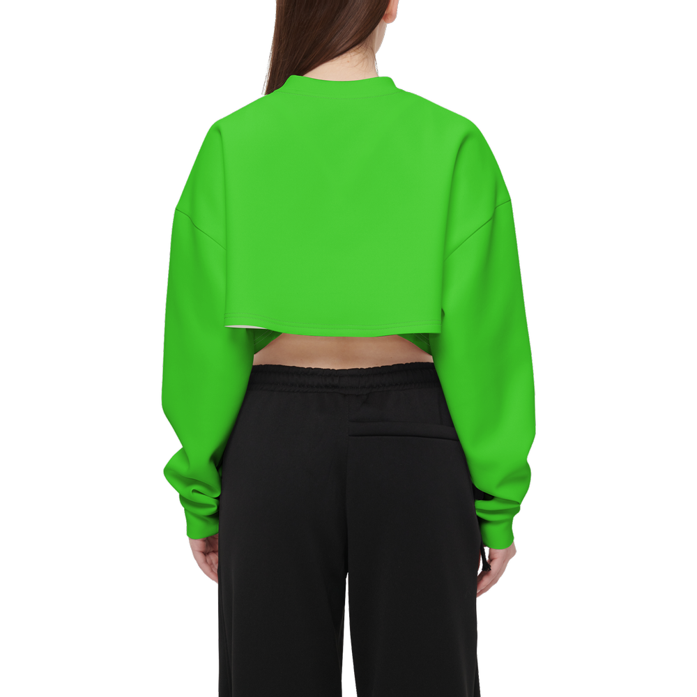 90s Style Techno Vibes Cropped Sweatshirt