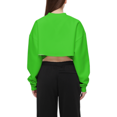 90s Style Techno Vibes Cropped Sweatshirt