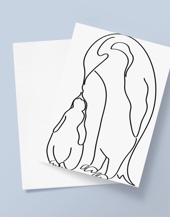 The Penguin Family Greetings Card