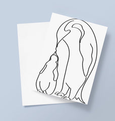 The Penguin Family Greetings Card