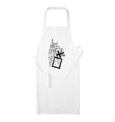 Celebrate The British Monarchy Organic Cotton Kitchen Apron White One Size