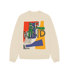 80s Retro Be Kind Crewneck Sweatshirt Oat