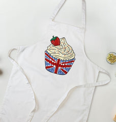 British Cup Cake Organic Cotton Kitchen Apron