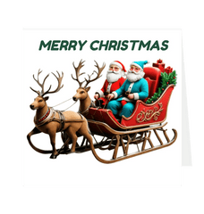 Merry Christmas Greeting Card White 12.5cm x 12.5cm