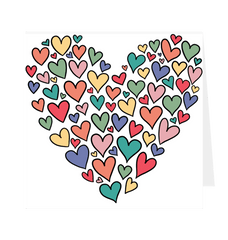 Hearts Full Of Love Greetings Card White 12.5cm x 12.5cm