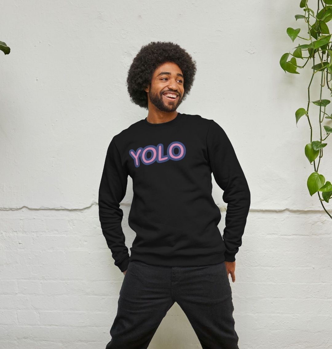 YOLO Crewneck Graphic Sweatshirt