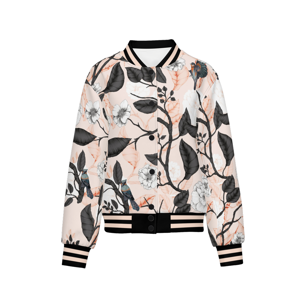 Floral Blooming Bomber Jacket