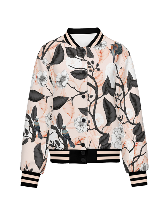 Floral Blooming Bomber Jacket